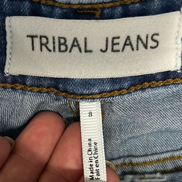 Tribal Jeans Audrey MidRise Girlfriend Carpenter Ankle Jeans size 8 - Picture 8 of 13